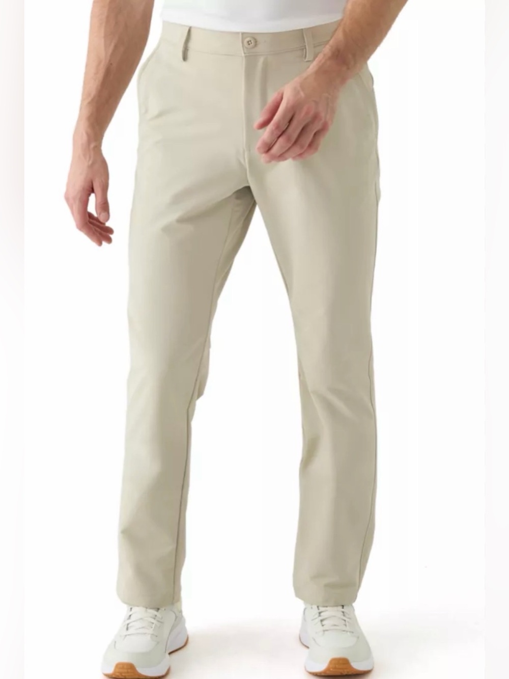 EUC Under Armour Men's Straight-Leg Chinos in Light Beige